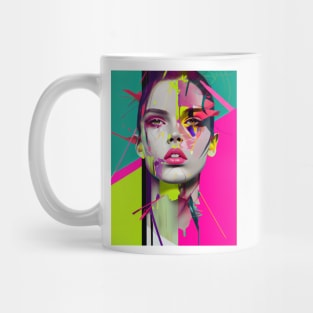 Modern woman in pop-art style Mug